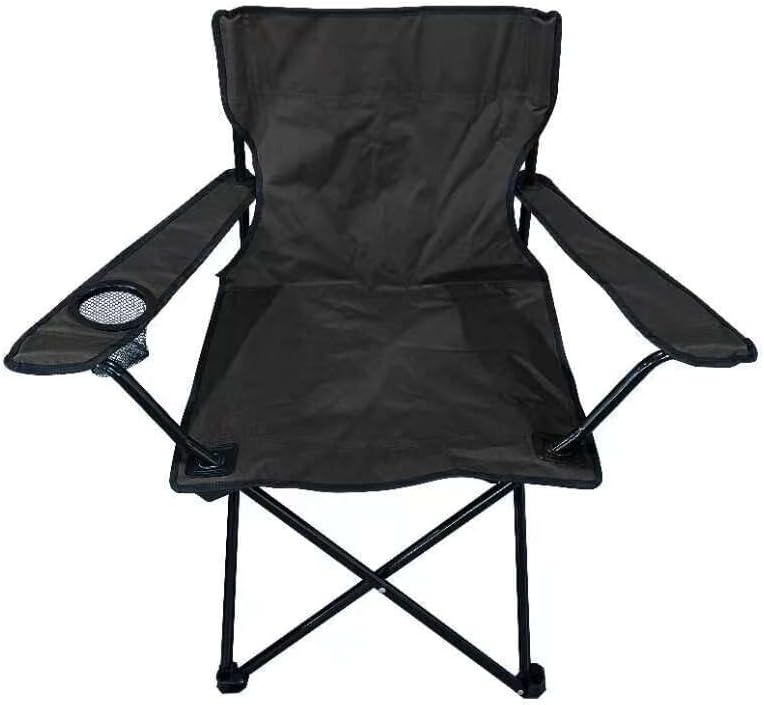 Folding Camping Chair – Outdoor Portable Garden Chair, Lightweight Design Lounger Seat with Cup Holder – Ideal for Summer to go Beach, Sun Bathing, Fishing, Parties, Trips and BBQs (Black) - Image 3