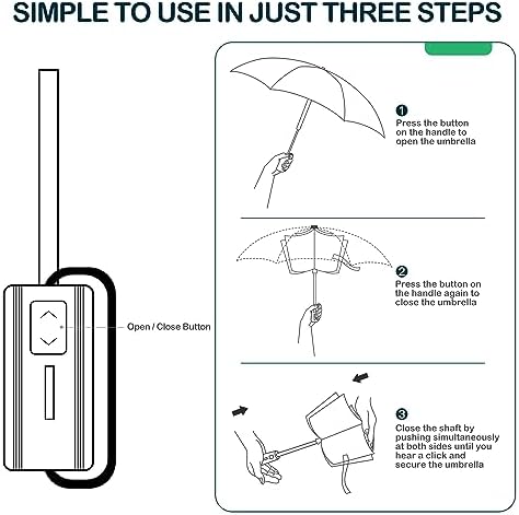 Umbrella Reverse Close Folding Windproof Travel Umbrella - Compact and Portable for Easy Carrying with Auto Open-Close - for Men and Women - Image 6