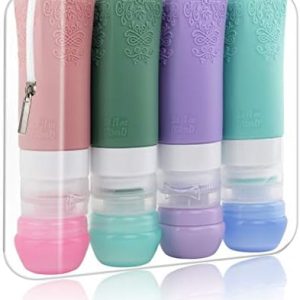PYJR 8 Piece Travel Bottle Set, Anti-Leak Portable Travel Bottle, TSA Approved Cosmetic Container for Shampoo, Shower Gel, Solar Oil, Lotion., 8 Pieces, PYJR