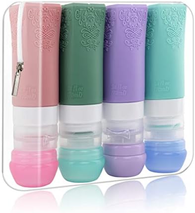 PYJR 8 Piece Travel Bottle Set, Anti-Leak Portable Travel Bottle, TSA Approved Cosmetic Container for Shampoo, Shower Gel, Solar Oil, Lotion., 8 Pieces, PYJR