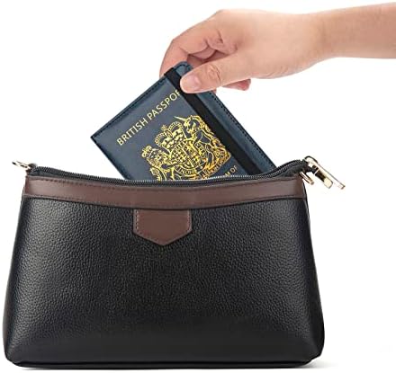 Passport Holder Cover Travel Wallet Organiser, Passport Case with RFID Blocking, PU Leather Travel Document Holder for Passport, Business Cards, Credit Cards, Boarding Passes (Blue) - Image 6