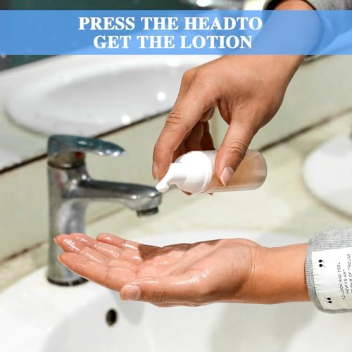 2 Pack Foam Pump Bottle Travel Small Size Mousse Foam Soap Dispenser Mini Empty Clear Plastic Foaming Soap Dispenser Refillable Pump Containers for Face Wash Lash Shampoo Skin Care 50 ml/1.7 oz - Image 2