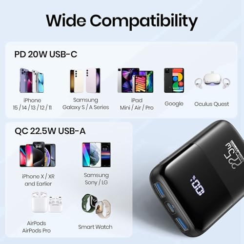 INIU Power Bank, 22.5W Fast Charging 10000mAh Battery Pack USB C Input & Output Portable Charger, PD3.0 QC4.0 Mini Portable Battery Bank for iPhone 16 15 14 13 Pro Max Mini Plus Samsung S22 S21 - Image 12