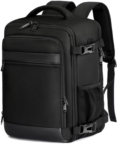 Cabin Bags 40x20x25 for Ryanair Underseat Travel Backpack Ruscksack Carry-ons Hand Luggage Bag Cabin Size 20L for Flight with Laptop Compartment Fit 14 Inch Laptop Black