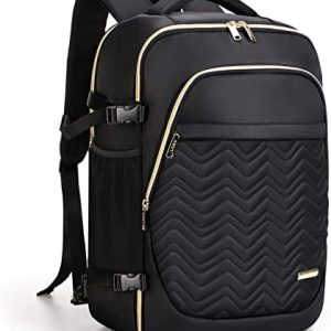 Lekesky Travel Backpack for Women Men Cabin Size,Luggage Carry On Water Resistant for Weekender Overnight Large Daypack with 6 Storage Bags