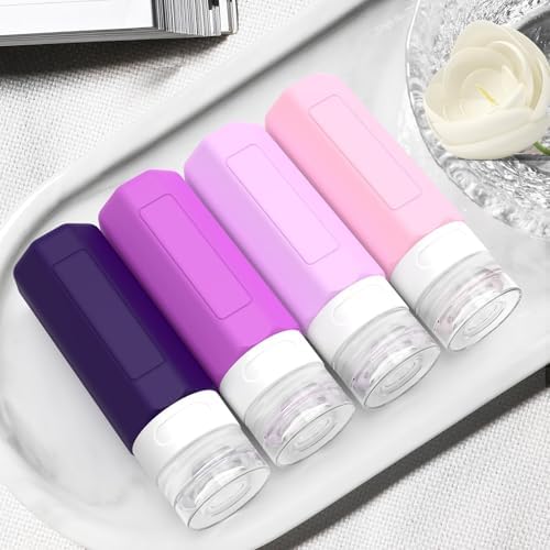 MateeyLife Travel Bottles for Toiletries, 3oz Tsa Approved Travel Size Containers, BPA Free Leak Proof Travel Essentials Containers, Refillable Travel Accessories for Shampoo Conditioner Purple - Image 6