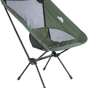 Trespass Folding Chair Lightweight Camping Fishing Steel Frame Carry Bag Perch