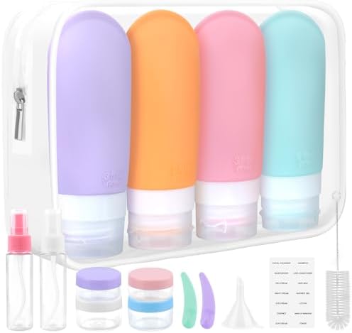 16 Pack Travel Bottles for Toiletries,Etopgo Leak Proof Refillable Silicone Travel Containers Squeezable Trip Accessories for Shampoo Conditioner Lotion Body Wash
