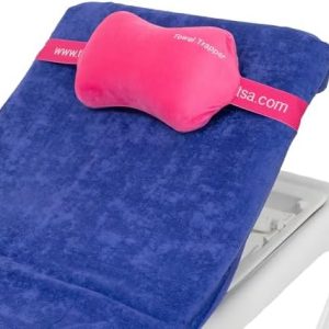 ITSA Towel Trapper | Memory Foam Travel & Beach Pillow | Sunlounger Towel Strap | Portable Pillow | Towel Gripper | Neck Support & Bum Bag (Hot Pink)