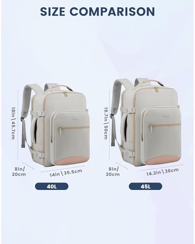 LOVEVOOK Travel Backpack Cabin Size for Women, Carry On Backpacks for Airplanes 25/30/40L, Womens Large Rucksack Bag, Flight Approved Hand Luggage Backpack, Waterproof Flight Bags for Travelling - Image 5