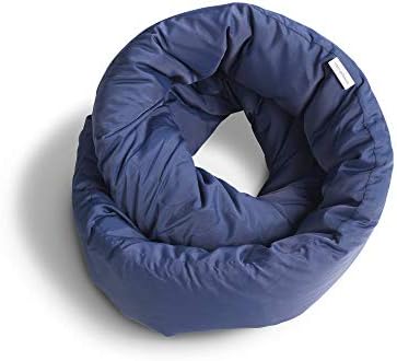 Huzi Infinity Pillow - Travel Neck Pillow - Versatile Soft 360 Support Scarf - Machine Washable - Home Travel Flight Road Trips (Navy)