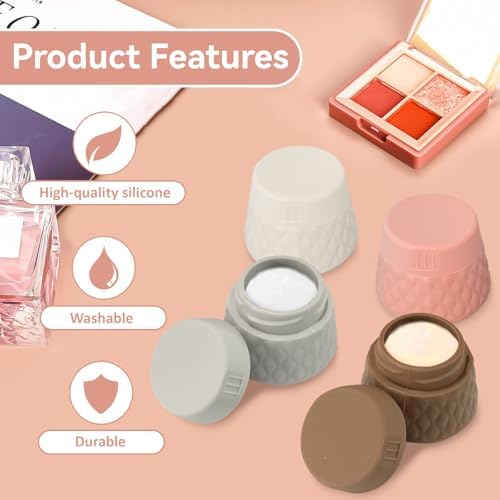 4 PCS Silicone Travel Pots for Toiletries, 30ml Travel Bottles for Toiletries, Reusable Travel Toiletries, Leakproof Travel Containers with Transparent Bag for Cosmetics Shampoos - Image 3