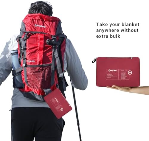 KingCamp Camping Blanket Lightweight Outdoor, Travel Blanket Multifunctional Warm, Sleeping Blankets Ultralight with Snap Button, Sleeping Quilt for Picnics Beach Camping Hiking Car Indoor - Image 7