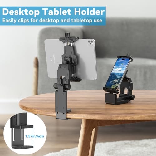 Airplane Tablet Holder Mount, Adjustable Travel Essentials iPad Phone Stand with 360 Degree Rotation, Portable Tesla Model 3/Y Car Headrest Mount Compatible with iPad, Phone, Switch - Image 3