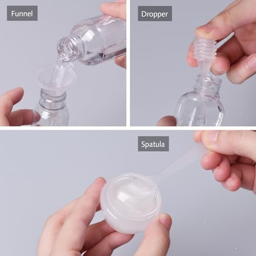 Travel Containers Kits,11 PCS Travel Accessories Leakproof Squeezable Travel Bottles Refillable Containers Kit with Bags for Cosmetic Shampoo Lotion Liquids - Image 4