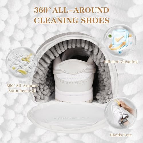 Shoe washing machine bag neaker Cleaning shoe dryer Laundry shoe bag ,Reusable,Shoe washing bag for washing machine and dryer (Light gray 1PCS) - Image 5