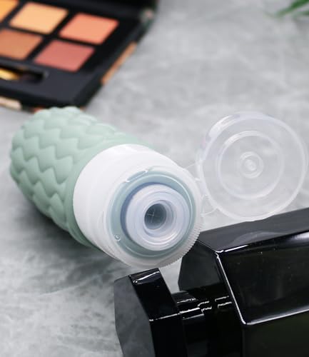 100 ml Silicone Travel Bottles for Toiletries with Labels/Clear Bag, Holiday Travel Essentials Leakproof Refillable Squeeze Travel Size Containers Set for Shampoo and Conditioner - Image 2