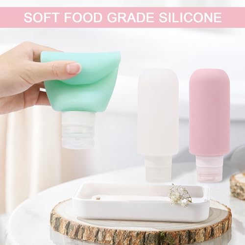 200ml Silicone Travel Bottle for Toiletries, 3 Pack Leak Proof Refillable Squeezable Containers for Lotion Liquid Shampoo, Conditioner, Toiletries, BPA Free and TSA Approved Travel Accessories - Image 4