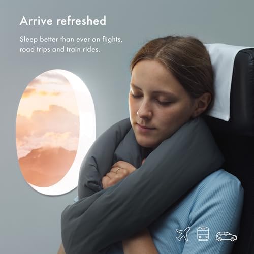 Huzi Infinity Pillow - Travel Neck Pillow - Versatile Soft 360 Support Scarf - Machine Washable - Home Travel Flight Road Trips (Navy) - Image 6
