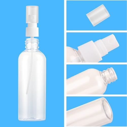 ASelected 6X100Ml Spray Bottles Clear Empty Fine Mist Plastic Mini Travel Bottle Set Small Plastic Mist Perfume Atomiser Bottles For Makeup Water Alcohol - Image 5