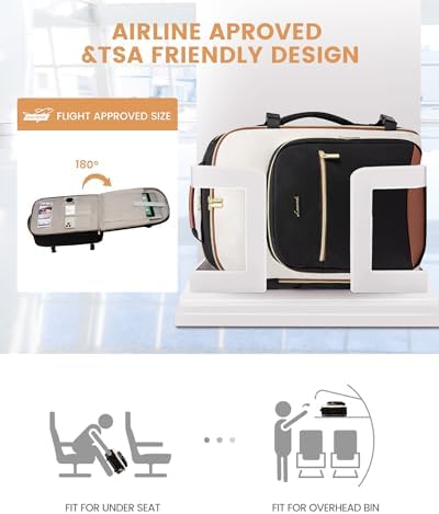 LOVEVOOK Travel Backpack Cabin Size for Women, 40L Carry On Easyjet Ryanair 45x36x20 Backpacks, Large Hand Luggage Rucksack for Airplanes, Flight Approved Suitcase Daypacks Bag - Image 2