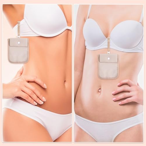 RFID-Blocking Travel Bra Wallet, Hidden Money Belt for Travel Women & Men, Adjustable Neck Strap, Under Clothes Travel Pouch, Secure Travel Money Belt, Hidden Pocket for Passport, Credit Cards - Image 4