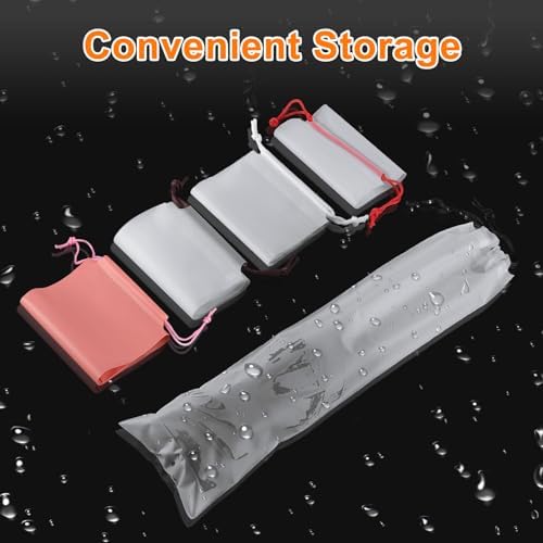 sourcing map 12pcs Umbrella Bags 25.2"x4.3" Wet Umbrella Sleeve Cover Reusable Folding Umbrella Storage Bag with Drawstring for Folding Travel Umbrellas, White - Image 6