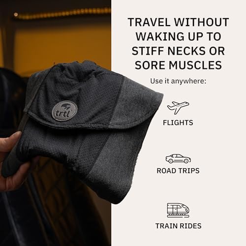 trtl Travel Pillow Cool for Neck Support - Cooling Travel Pillows for Airplanes - with Breathable Fabric - Lightweight and Easy to Carry - Image 3