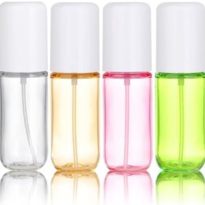 Travel Spray Bottles 40ml/1.35oz Fine Mist Empty Spray Bottles (4PCS) Mini Refillable Plastic Travel Bottle Set for Traveling and Outgoing