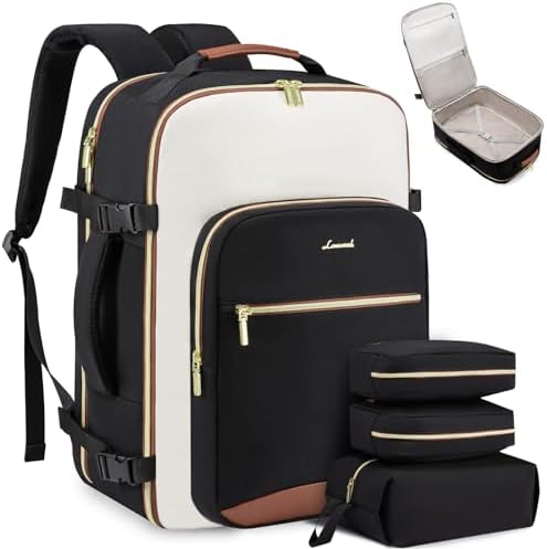 LOVEVOOK Travel Backpack Cabin Size for Women, 40L Carry On Easyjet Ryanair 45x36x20 Backpacks, Large Hand Luggage Rucksack for Airplanes, Flight Approved Suitcase Daypacks Bag