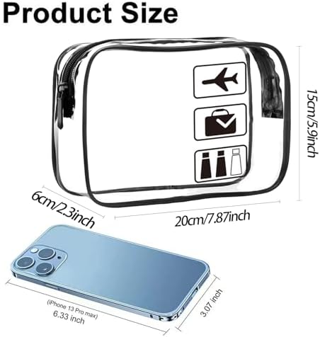 Clear Travel Toiletries Bag, 2 Pack TSA Approved Toiletry Bag with Zippers Travel Essentials PVC Waterproof Cosmetic Clear Makeup Bag for Women and Men - Image 4