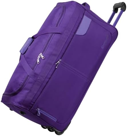 Rocklands® Lightweight Luggage Rolling Holdall Suitcase Wheeled Duffle Bag Cargo Travel Bag RL501 (Purple, Large - 32" (H84 x L42 x W40 cm))