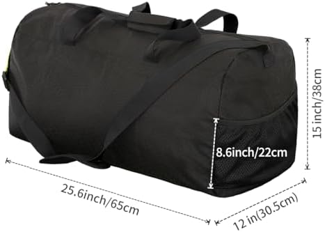 Eono 90L Foldable Travel Duffle Bag Hold All Travel Luggage Bag Holiday Bag with Multi-Pockets for Women Men (Black) - Image 2