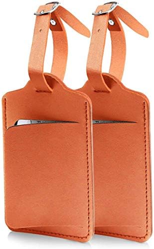 flintronic Travel Luggage Tags, 2PCS Baggage Labels, Suitcase ID Tags, Handbag Tag Labels, Luggage Suitcases Tags for Preventing Loss of Bags and Suitcases