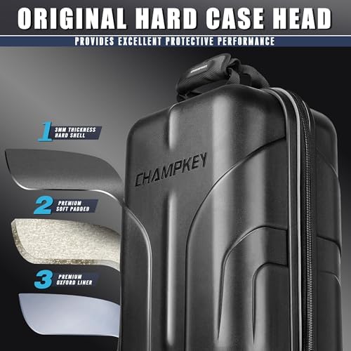 CHAMPKEY 4.0 High Performance Golf Travel Bag with Sturdy Plastic Hard Case Top - 1680D Premium Oxford Fabric Golf Travel Cover - Image 3