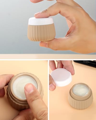 Gemice Travel Bottles for Toiletries 8 pcs Tsa Approved Travel Size Toiletries 90ml Travel Containers for Toiletries BPA free Silicone Cream Jars Leak Proof Silicone Squeezable Travel Essentials - Image 3
