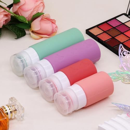 26 Pack Squeezable Silicone Travel Bottles Set - Empty, Leak-Proof, Refillable Containers for Toiletries, TSA Approved Travel Accessories for Women, Airplane Travel Essentials - Image 3