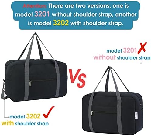 for Ryanair Airlines Cabin Bag 40x20x25 Underseat Foldable Travel Duffel Bag Holdall Tote Carry on Hand Luggage Overnight for Women and Men 20L (Black) - Image 6