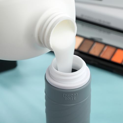 Gemice Travel Bottles for Toiletries, CAA Approved 90ml Silicone Travel Bottles, Leak Proof Squeezable Travel Size Containers, Travel Essentials for Lotion Soap Liquid Shampoo, BPA Free(4 Pack) - Image 3