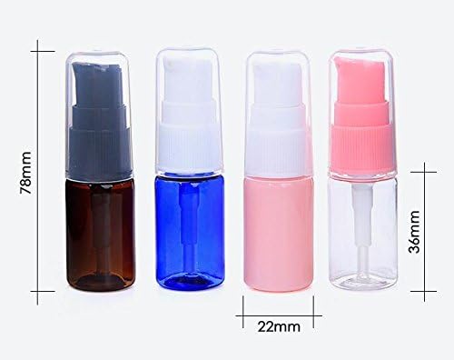 6 Pack Empty 10ml Plastic Pump Bottles Cream Shampoo Lotion Pump Bottle Refillable Sample Travel Bottles Toiletries Liquid Container Jar Pot Vial for Cosmetic Make-up (Transparent) - Image 3
