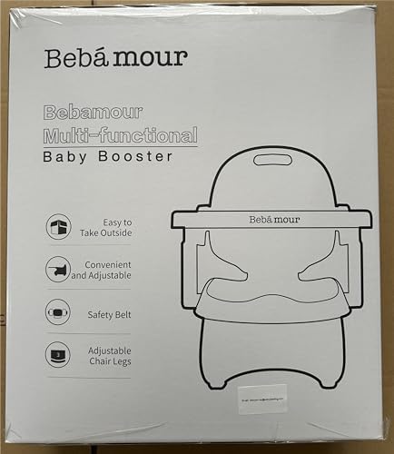 Bebamour Baby Chair Booster Seat with Tray Sit Me Up Baby Chair for Eating Portable, Travel, with Green Padding - Image 10