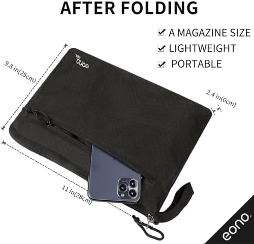 Eono 90L Foldable Travel Duffle Bag Hold All Travel Luggage Bag Holiday Bag with Multi-Pockets for Women Men (Black) - Image 5