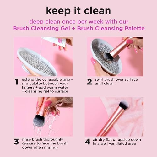 Real Techniques Travel Fantasy Mini Brush Kit, Makeup Brushes For Eyeshadow, Highlight, Contour, Powder, and Concealer, Travel-Sized Brushes and Cosmetic Bag, Synthetic Bristles, 11 Piece Set - Image 8