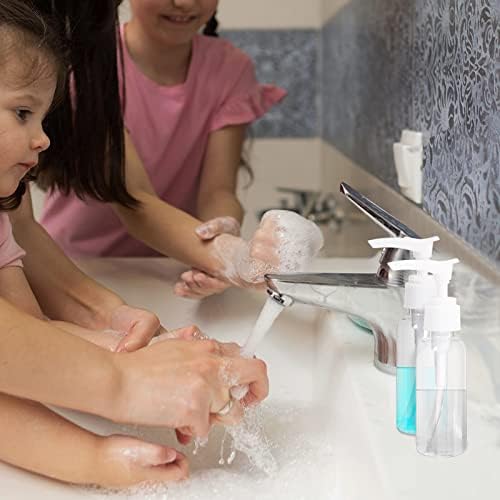 4 Pack Transparent Travel Bottles Pump Bottle Clear Mini Soap Dispenser Plastic Foamer Bottle Travel Pump Bottle for Lotion, Toiletries, Shampoo - Image 2