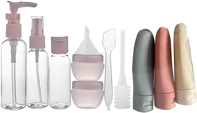 11pcs/Set Travel Bottle Set - Leak-Proof Silicone Toiletry Containers for Shampoo, Conditioner, Lotion - Refillable Travel Accessories with Clear Bag - Image 3