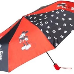 Grupo Erik Compact Umbrella Mickey Mouse | Lightweight, Foldable & With Cover, Small Travel Umbrella Kids | Disney Mickey Mouse Gifts Under 20 Pounds