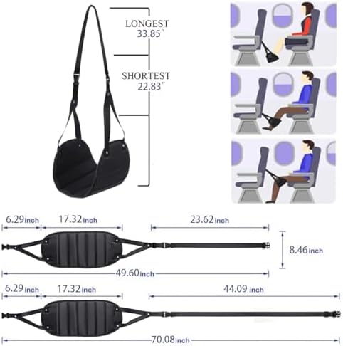 Airplane Footrest - Best Travel Essential, Airplane Travel Accessories, No Clashing Foot Hammock & Portable Plane Leg Rest, Provides Relaxation and Comfortable for Long Flight - Image 4