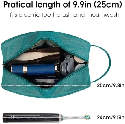Travel Toiletry Wash Bag for Women Traveling Dopp Kit Makeup Bag Organizer for Toiletries Accessories Cosmetics (Teal) - Image 2