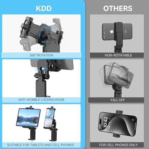 Airplane Tablet Holder Mount, Adjustable Travel Essentials iPad Phone Stand with 360 Degree Rotation, Portable Tesla Model 3/Y Car Headrest Mount Compatible with iPad, Phone, Switch - Image 6