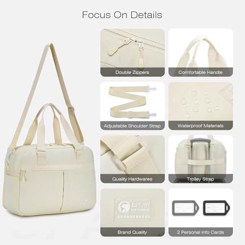 SPAHER Expandable Cabin Bag British Airways Hand Luggage Bag 40x30x15 to 40x30x25 Eurowings Wizzair Travel Duffle Bag Carry On Bag Under-seat Holdall Bag Hospital Bag Maternity Overnight Bags - Image 6